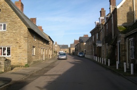 Road running through the village. 