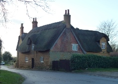 Thatched cottage.