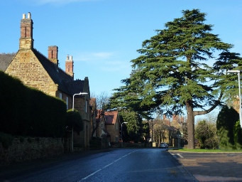 The road through Chapel Brampton.