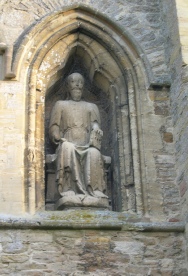 Statue on St Peter's Church, Brackely.