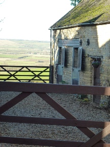 View from farm buildings in Gretton.