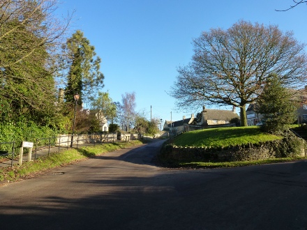 The road into Gretton village.